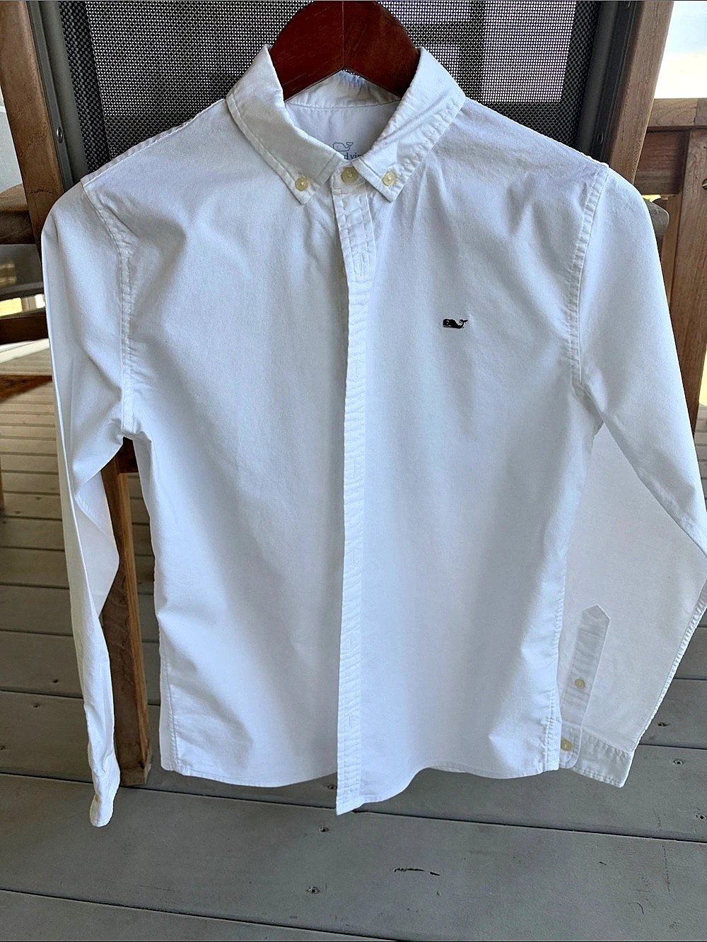 vineyard vines Boys Long-Sleeve Oxford Shirt White Boys Large